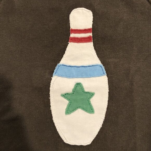 Mini Boden 6-12m Bowling Appliqué Ringer Tee Shirt - Picture 4 of 4